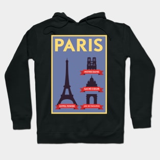 Paris Poster Design Hoodie